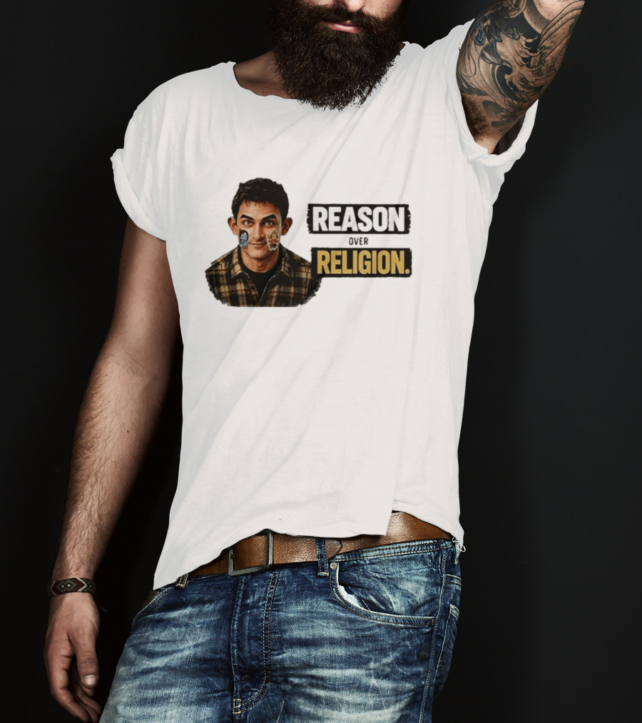 Reason Over Religion Intellectual Message T-Shirt