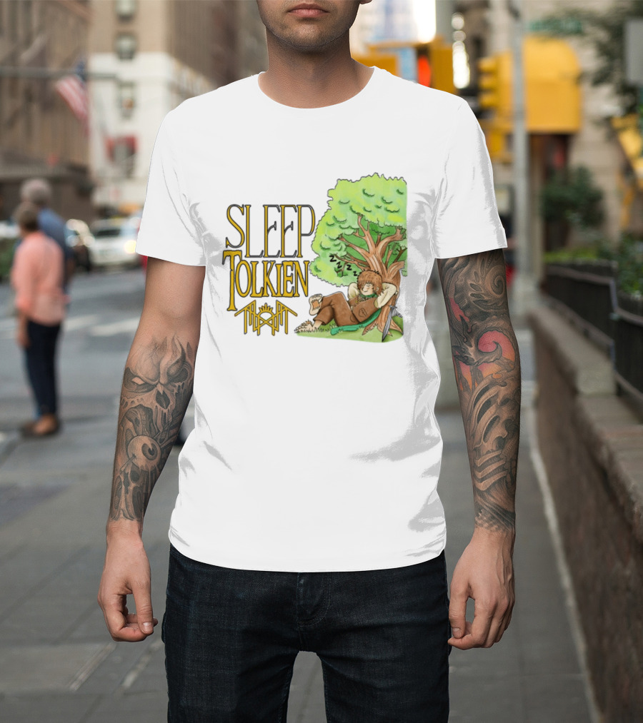 Sleep Tolkien Hobbit Nap Under Tree Fantasy T-Shirt
