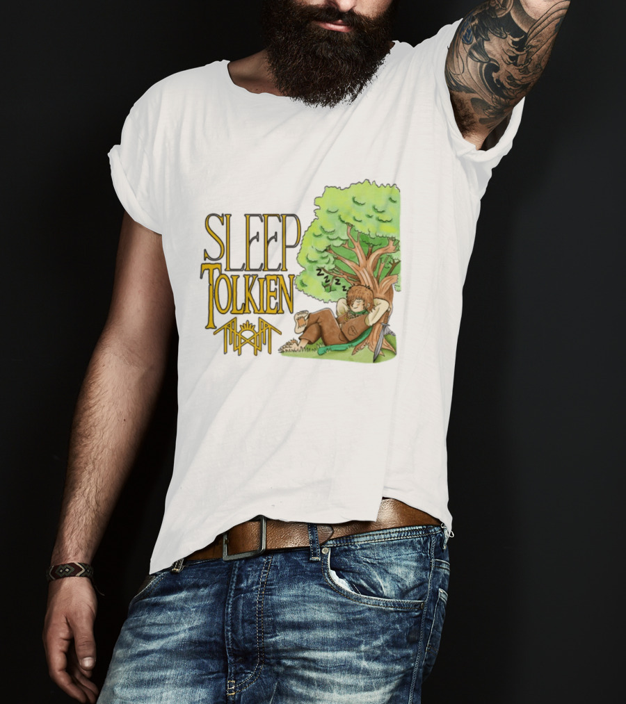 Sleep Tolkien Hobbit Nap Under Tree Fantasy T-Shirt