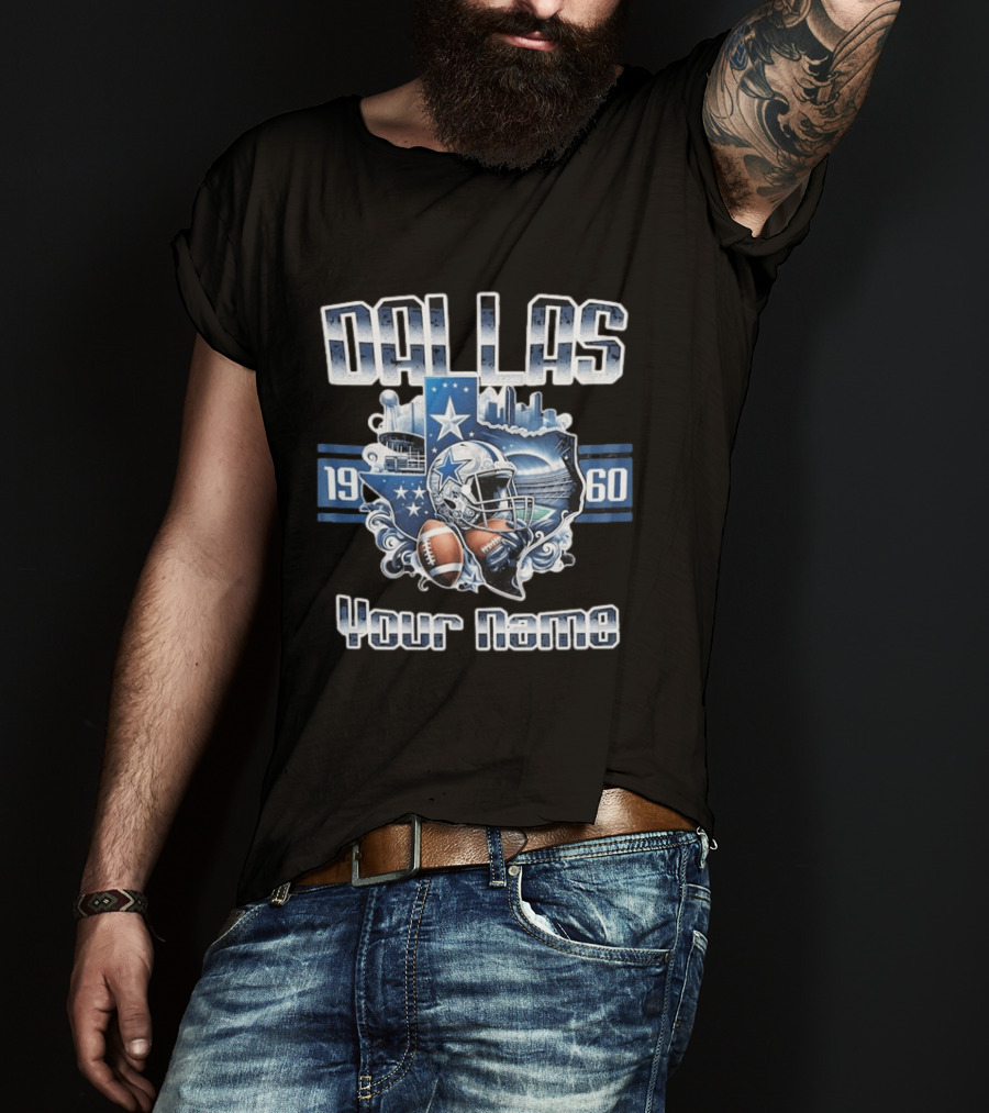 Dallas Cowboys Football 1960 Custom Your Name Option T-Shirt