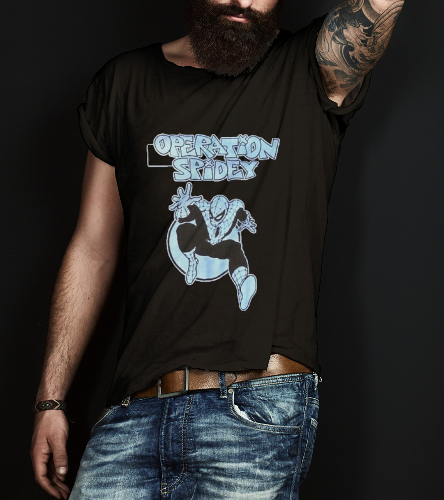 Operation Spidey Marvel Super Hero Spider Man Swinging Into Action T-Shirt