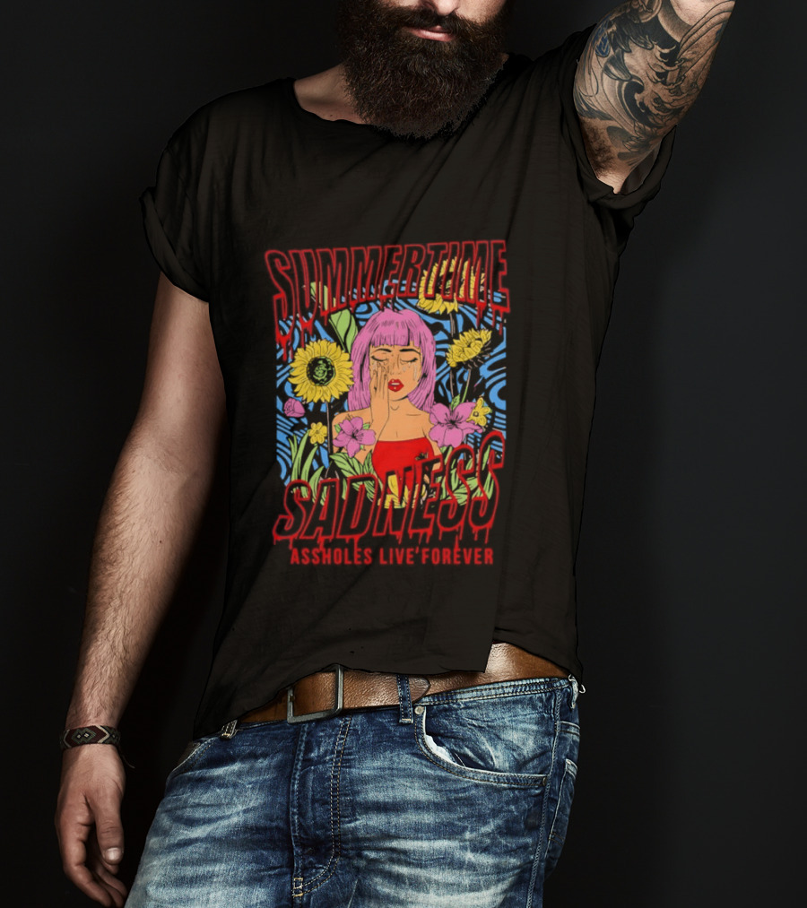 Summertime Sadness Assholes Live Forever Sunflower Woman T-Shirt