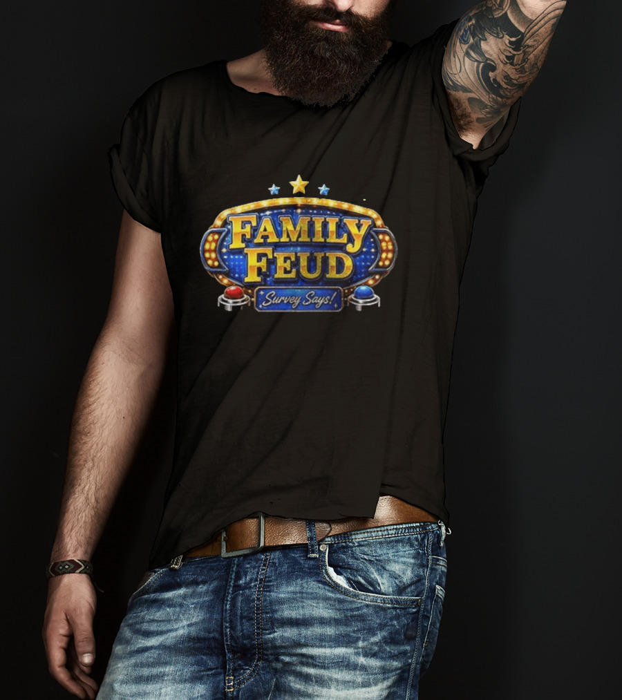 Family Feud Survey Says Game Show Logo Starburst Trivia Contest T-Shirt