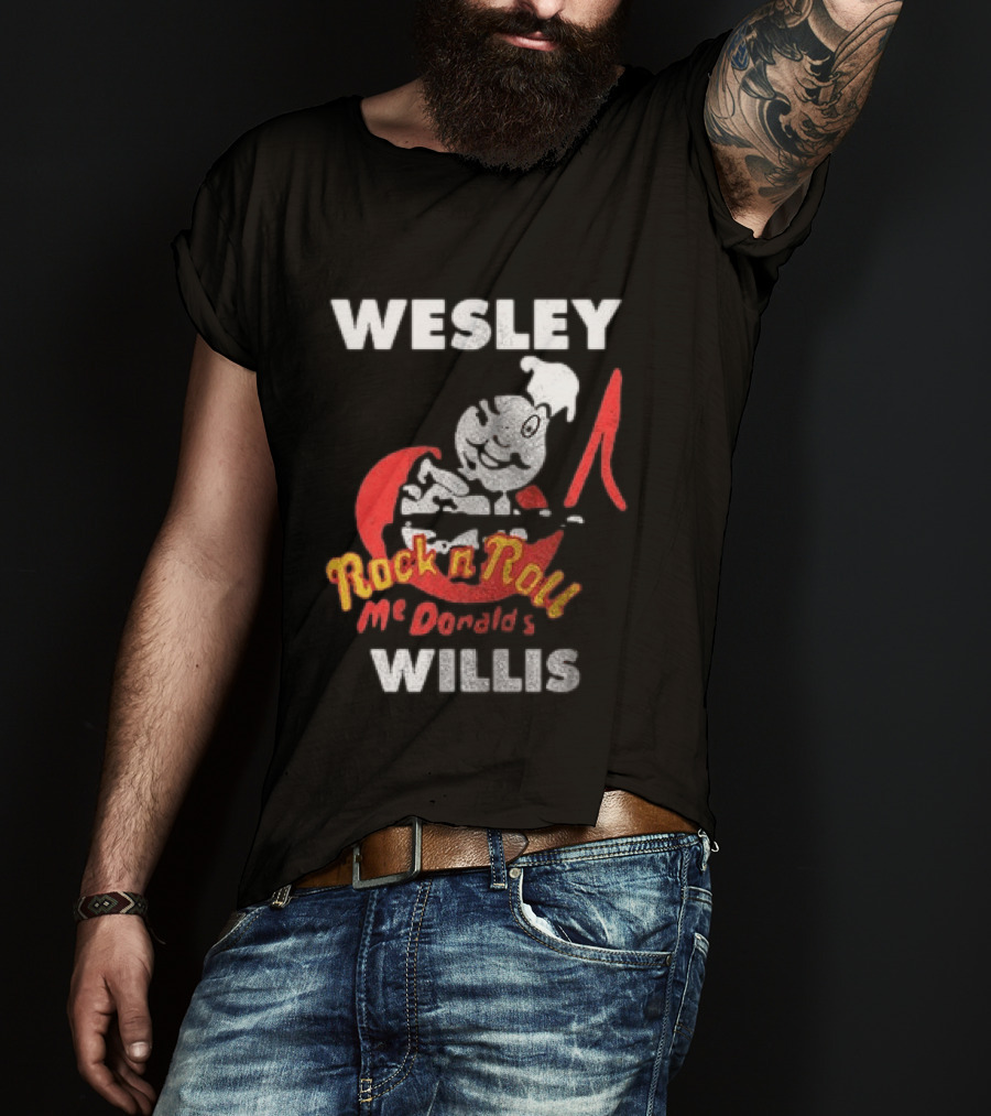 Wesley Willis McDonald's Rock N Roll Cartoon Character Moon T-Shirt