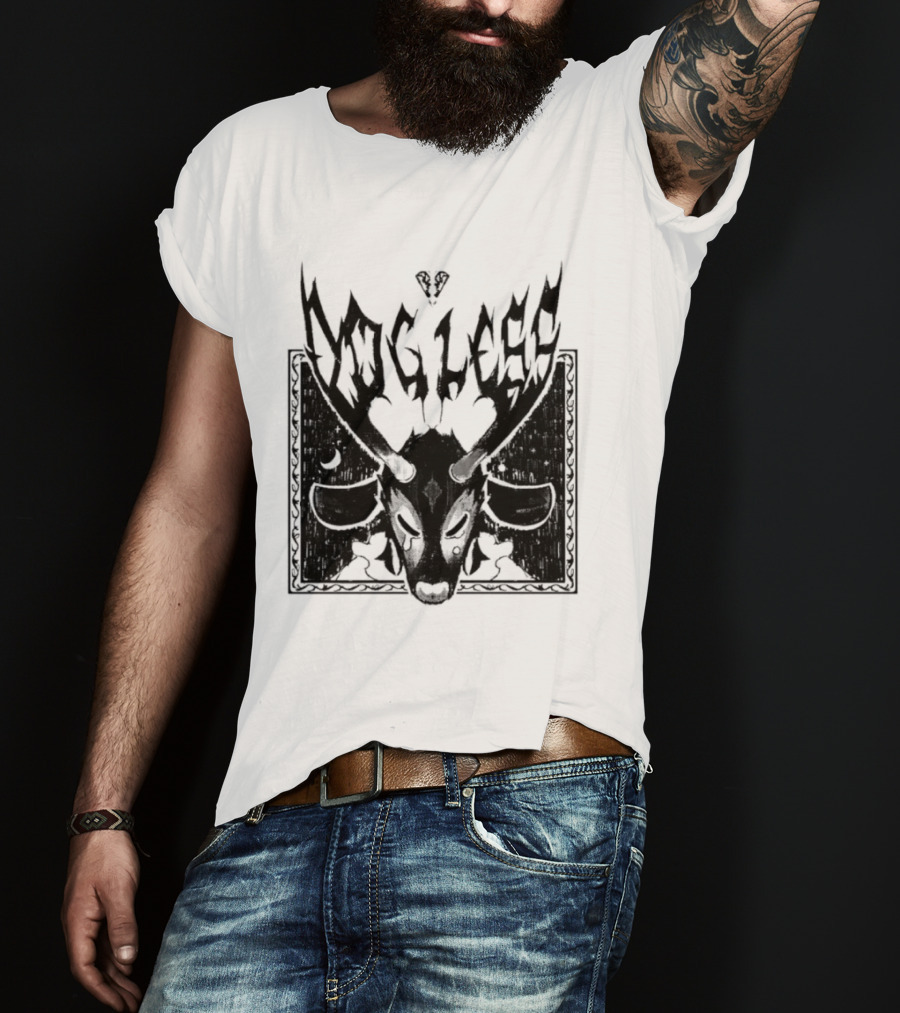 Dog Legs Gothic Skull Artwork Ward Them Off Alternative Rock T-Shirt