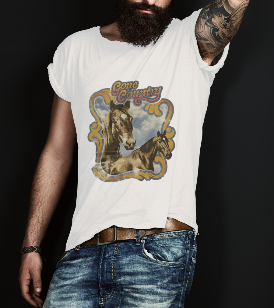 Gone Country Horses Levi's Western Equestrian T-Shirt