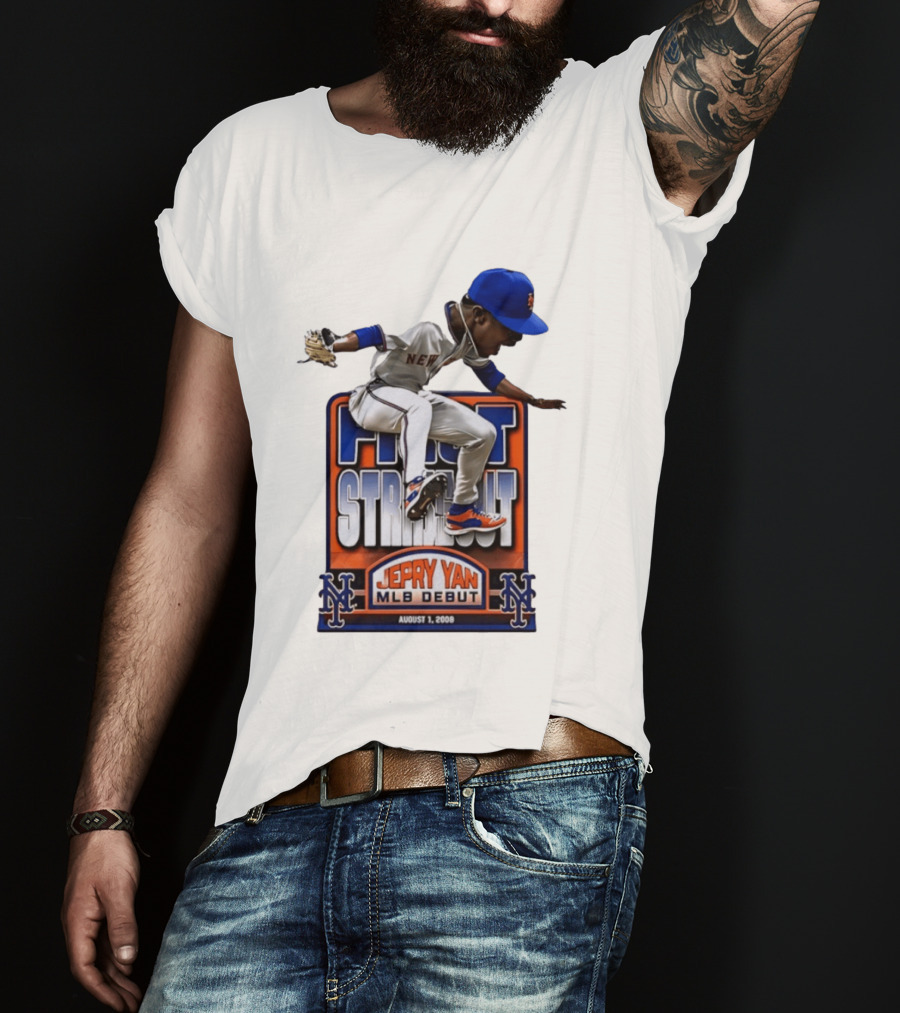 New York Mets Jepry Yan MLB Debut First Strikeout August 1 2008 T-Shirt