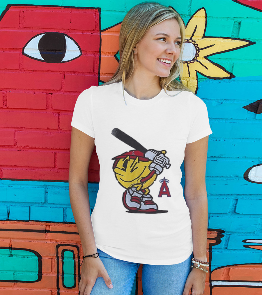 Los Angeles Angels Pacman Baseball T-Shirt