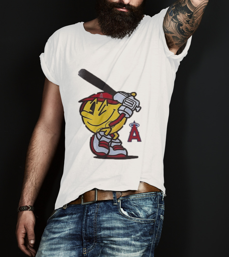 Los Angeles Angels Pacman Baseball T-Shirt