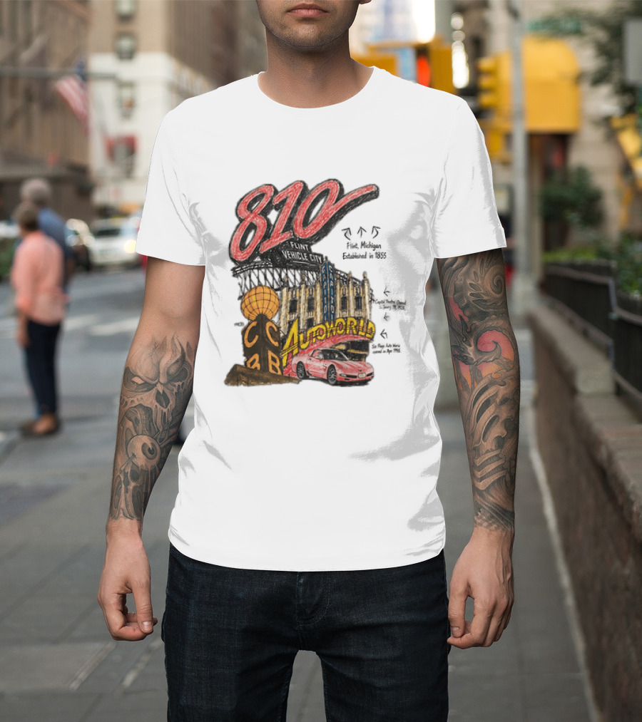 810 Flint Vehicle City Autoworld Grand Fountain Capitol Theatre McDonald's 810 Day Meal T-Shirt