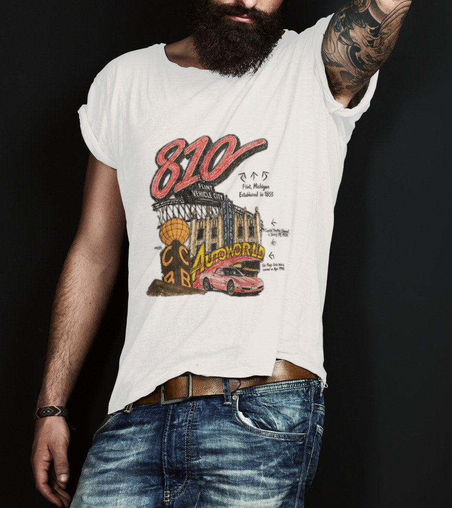 810 Flint Vehicle City Autoworld Grand Fountain Capitol Theatre McDonald's 810 Day Meal T-Shirt