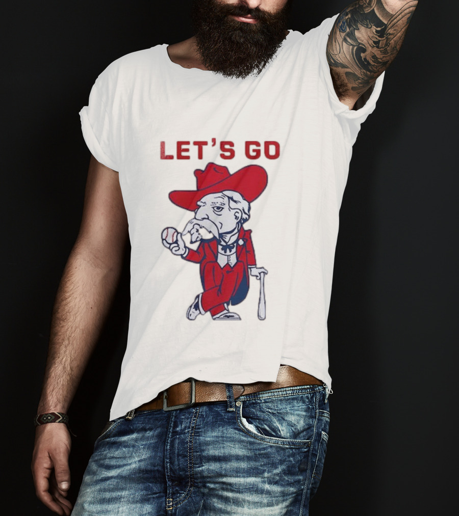Ole Miss Rebel Mascot Let's Go Baseball T-Shirt