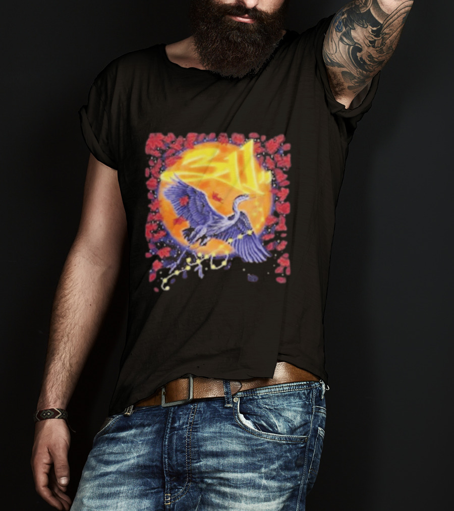 311 Band 2026 US Tour With Beach Weather Tunnel Vision Heron And Sun T-Shirt