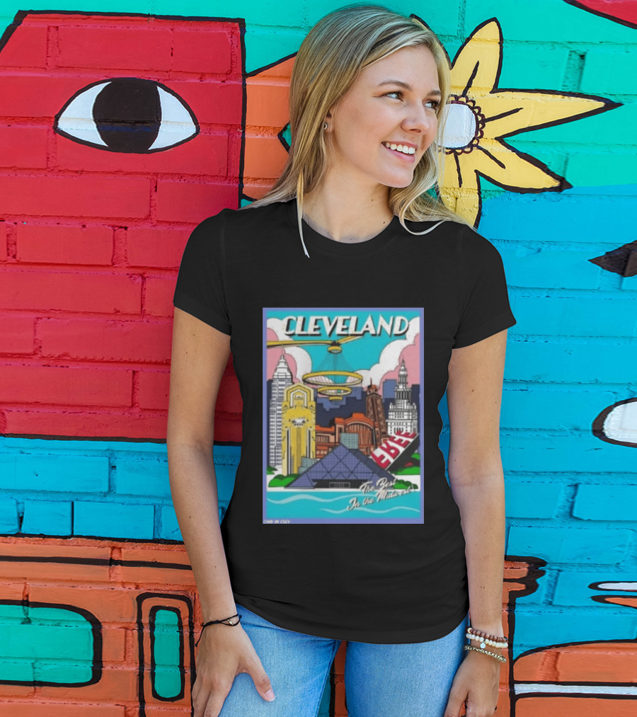 Cleveland The Best In The Midwest Only In City Skyline T-Shirt