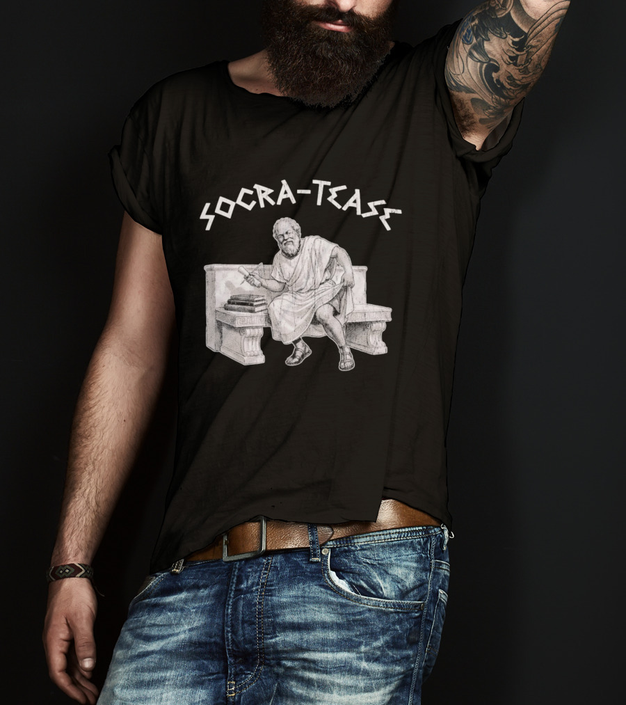 Socra Tease Socrates Philosopher Pun Philosophy Classic Bench T-Shirt