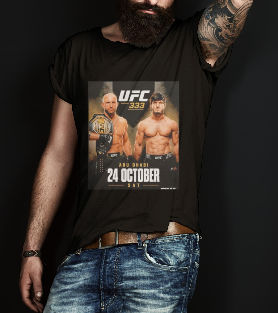 UFC 333 Alexander Volkanovski Vs Movsar Evloev 24 October Abu Dhabi Event T-Shirt