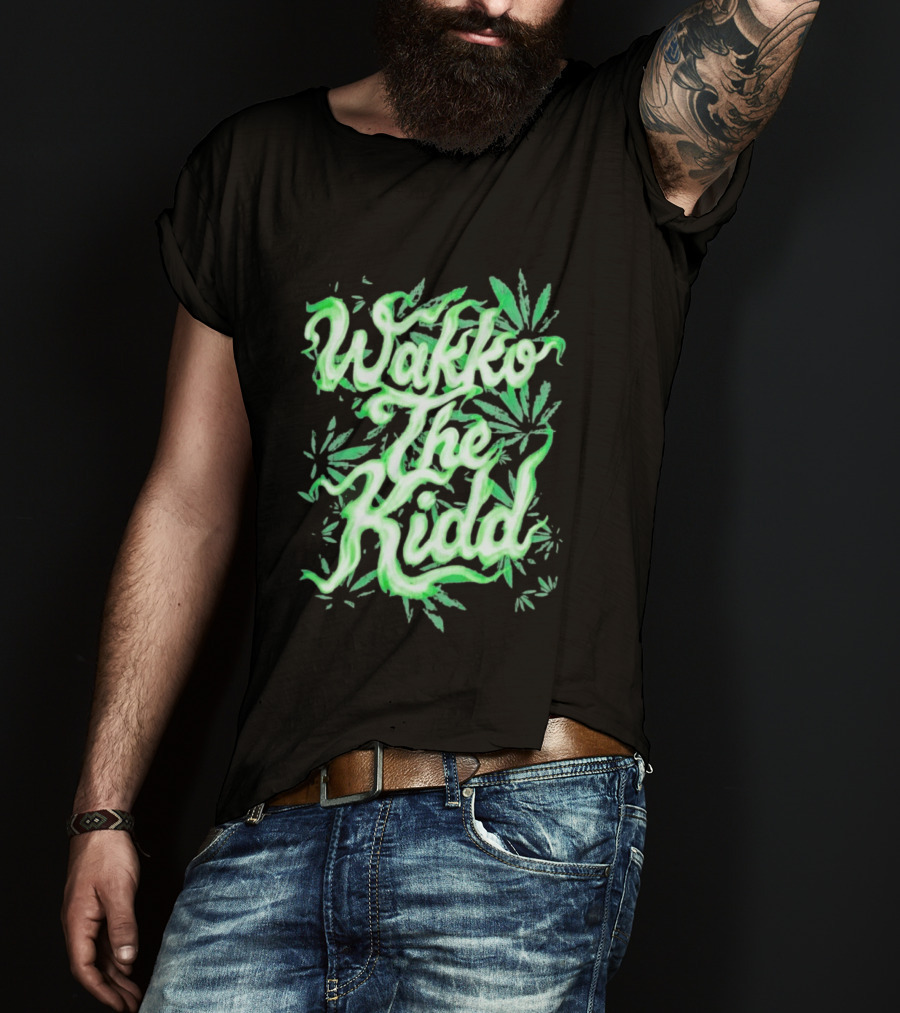 Wakko The Kidd Green Cannabis Leaf Marijuana T-Shirt