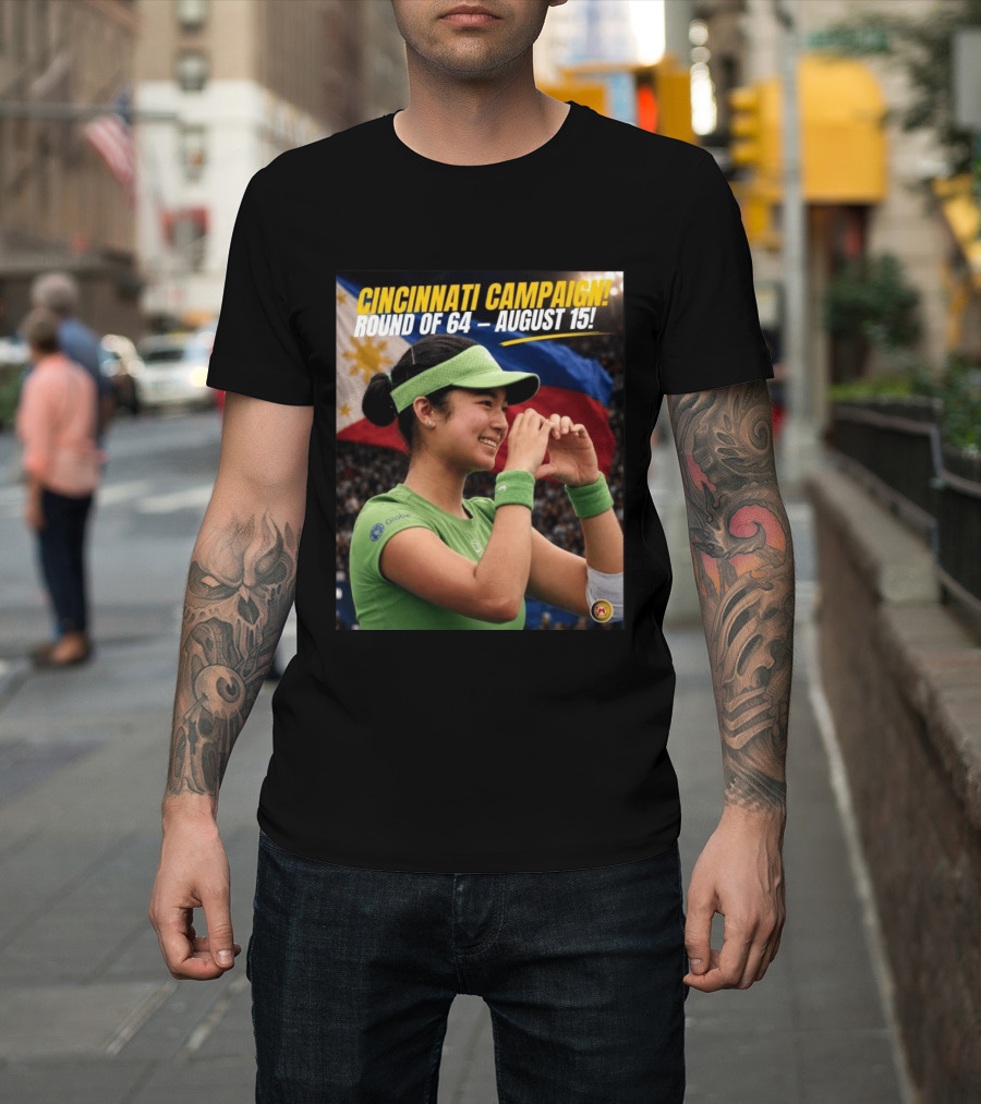Cincinnati Campaign Round Of 64 August 15 Philippines Flag Tennis T-Shirt