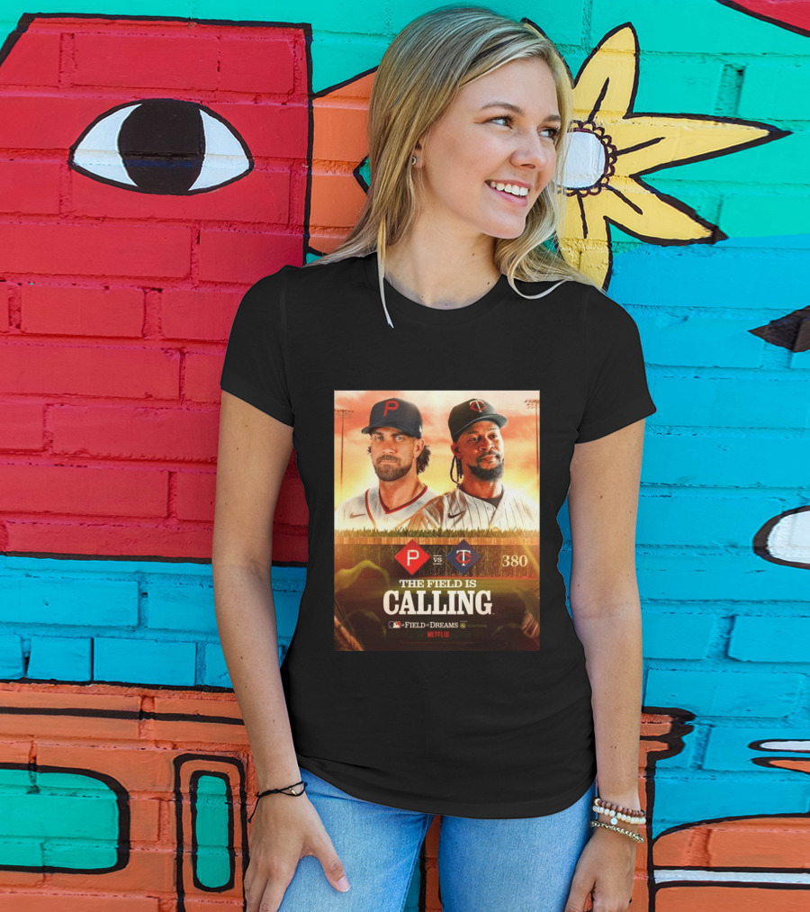 Philadelphia Vs Minnesota MLB Field Of Dreams Bryce Harper Byron Buxton Netflix 380 T-Shirt