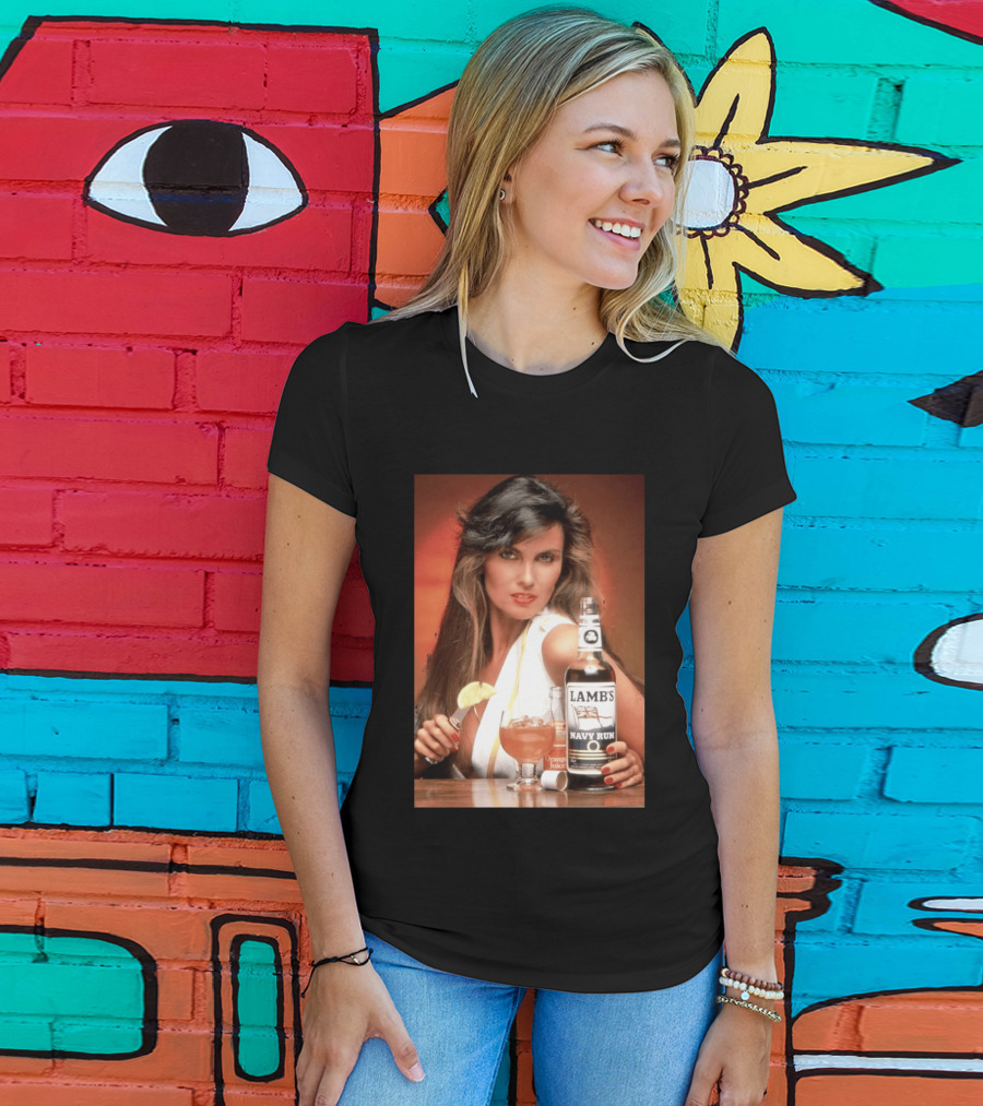 Lamb's Navy Rum Caroline Munro Orange Juice Cocktail Advertising T-Shirt