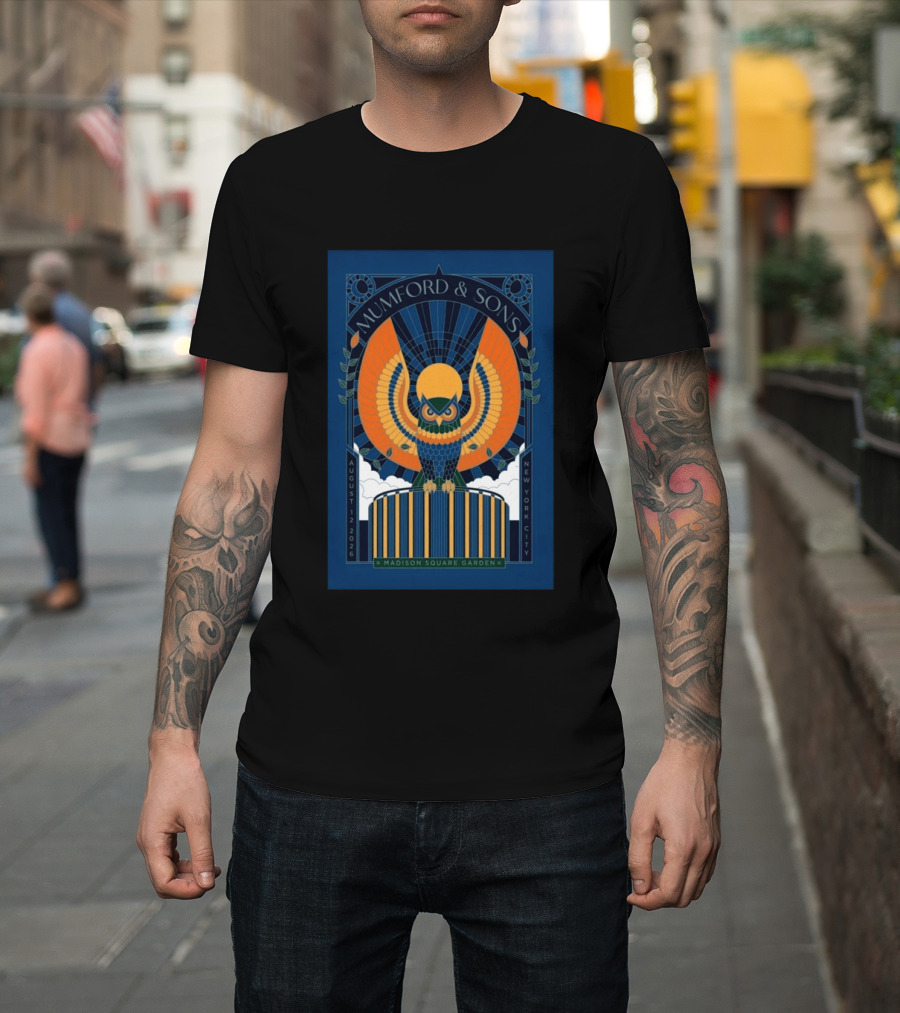 Mumford And Sons Madison Square Garden New York City August 12 2026 Owl T-Shirt