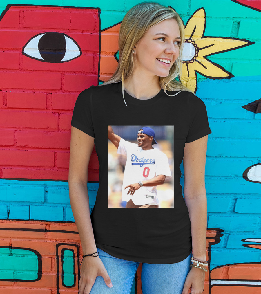 Russell Westbrook Dodgers 0 Jersey Celebration T-Shirt