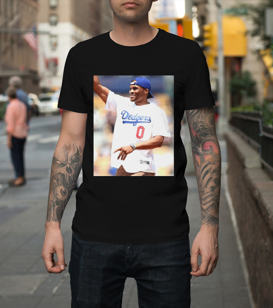 Russell Westbrook Dodgers 0 Jersey Celebration T-Shirt