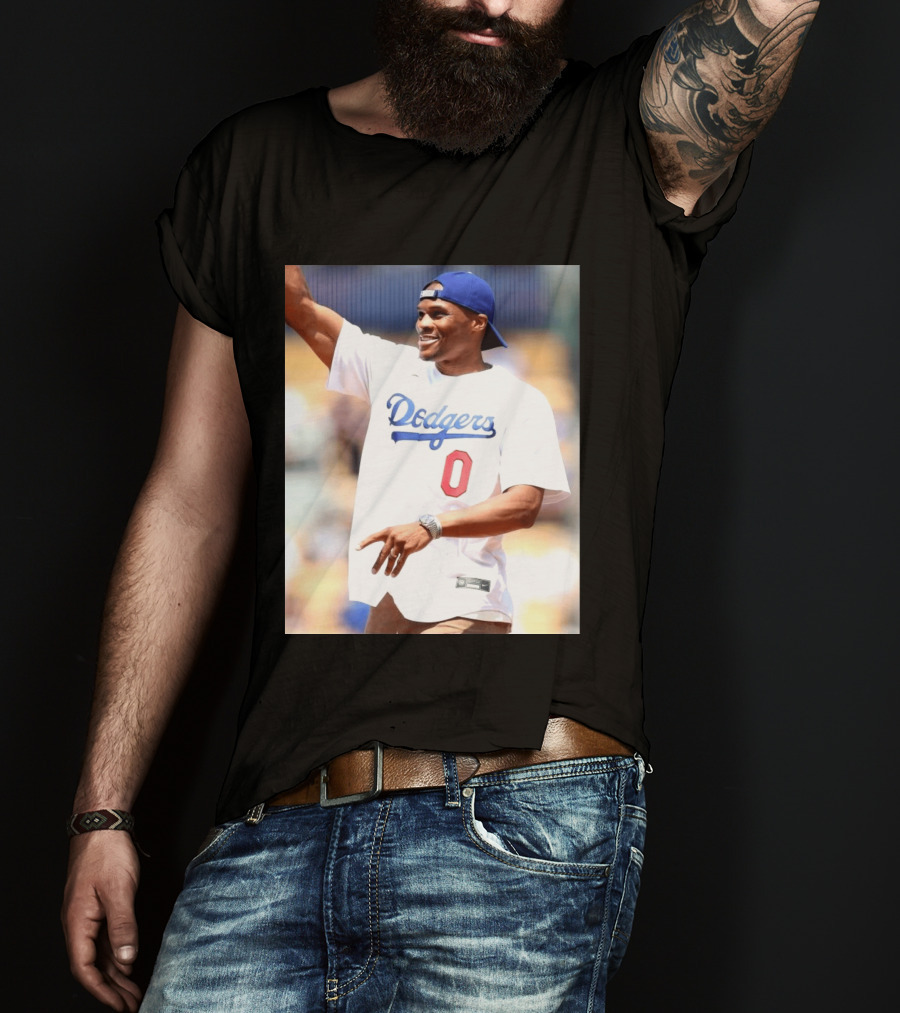 Russell Westbrook Dodgers 0 Jersey Celebration T-Shirt