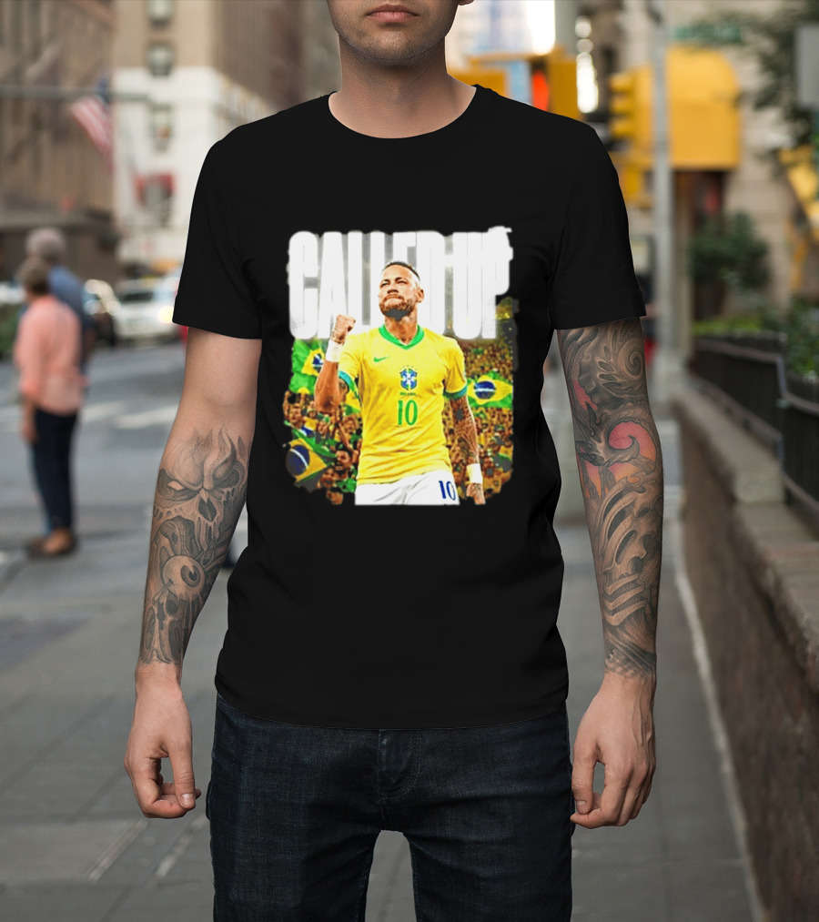Neymar Brazil Called Up Football 10 Jersey Celebration T-Shirt