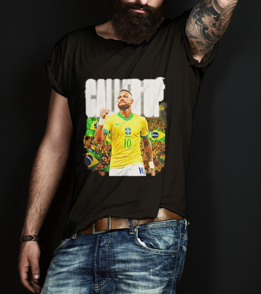 Neymar Brazil Called Up Football 10 Jersey Celebration T-Shirt