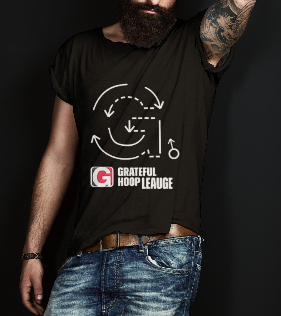 Grateful Dead Grateful Hoop League Basketball Strategy Playbook T-Shirt