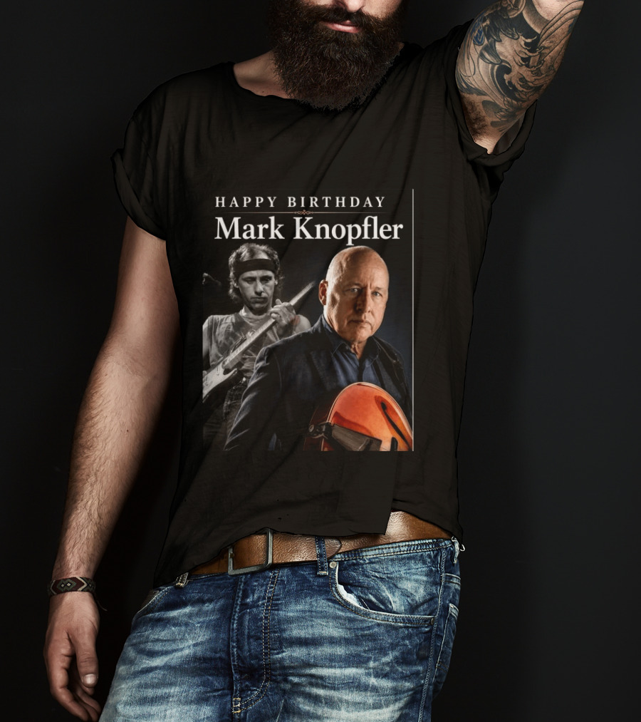 Mark Knopfler Birthday Celebration With Iconic Guitar T-Shirt