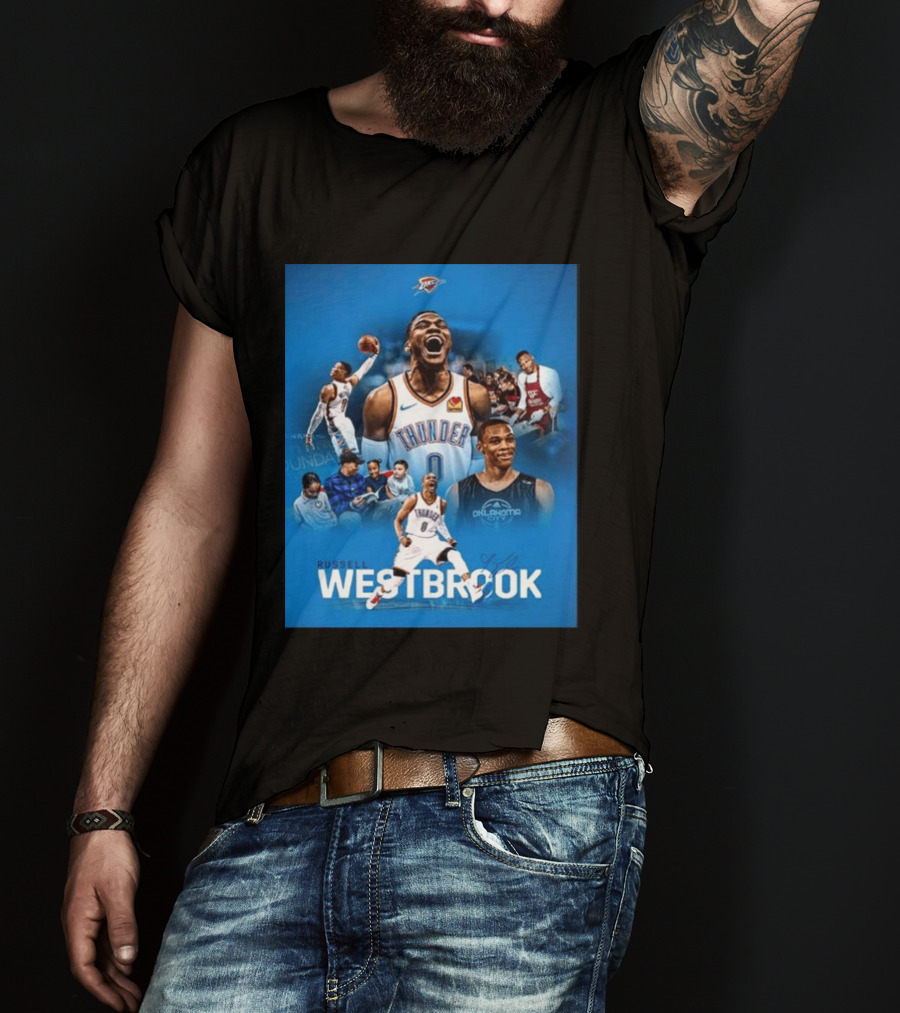 Russell Westbrook OKC Thunder Thank You For Everything Retirement T-Shirt