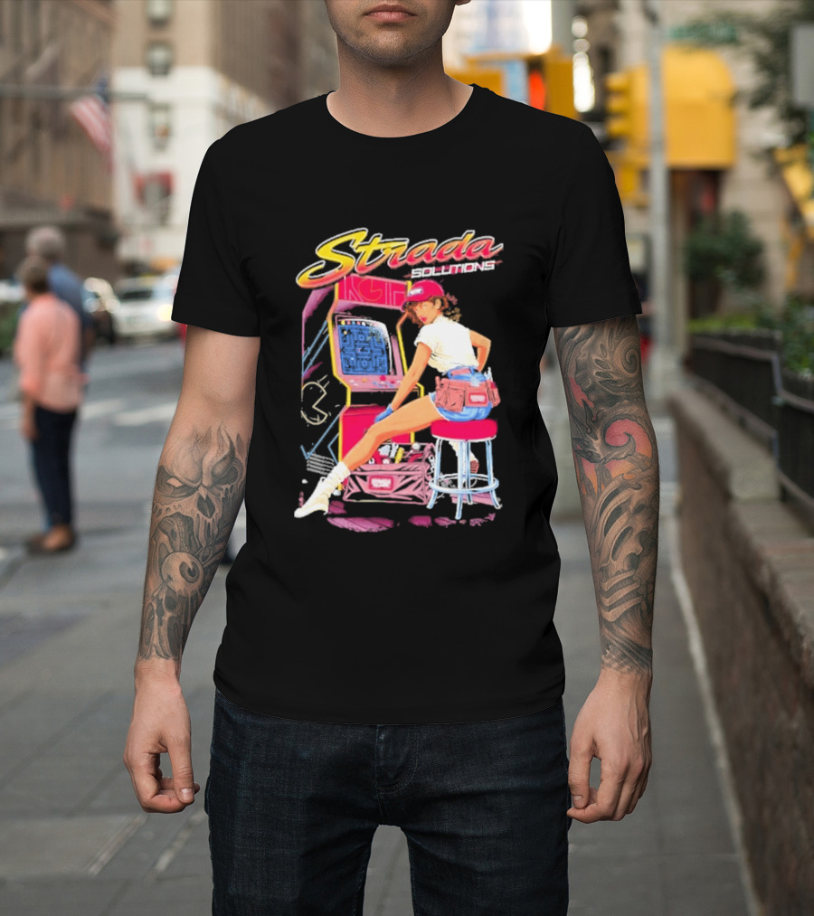 Strada Solutions Arcade Mechanic Retro Gaming T-Shirt