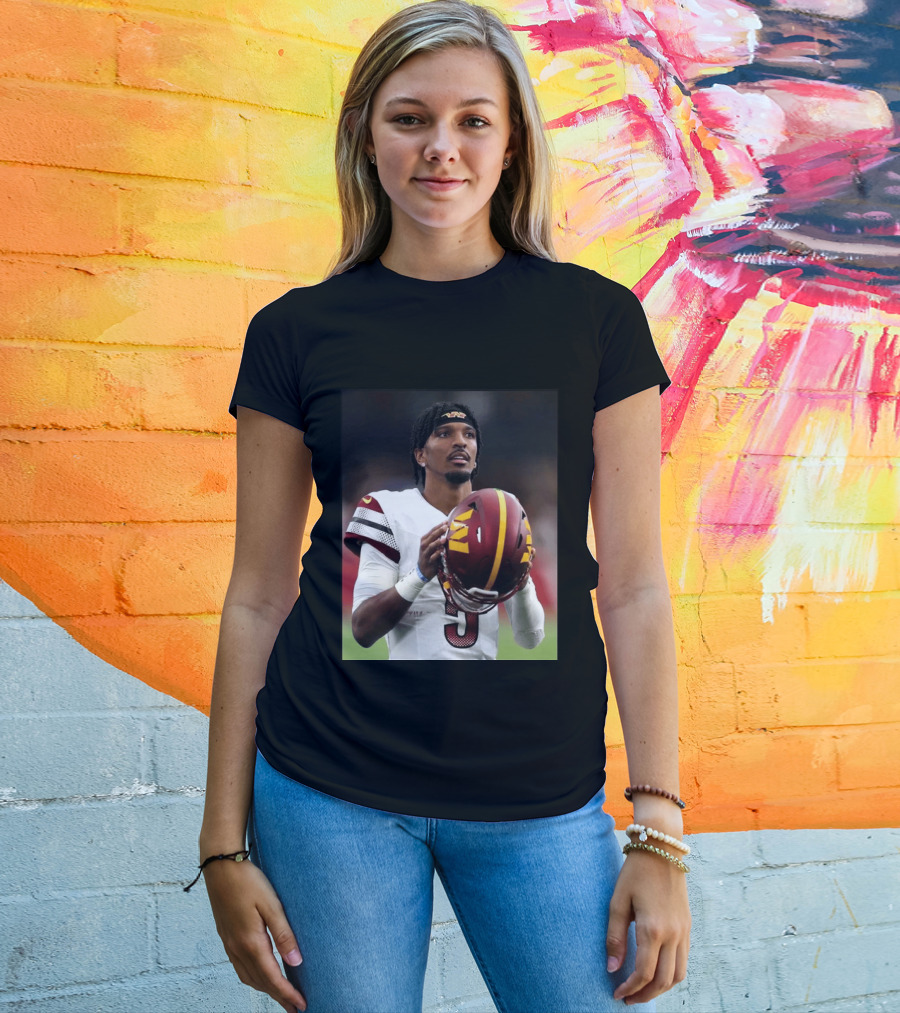 Washington Commanders Quarterback Jayden Daniels Football Player Sports T-Shirt