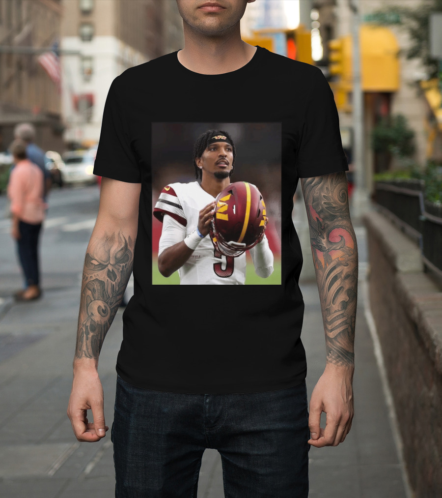 Washington Commanders Quarterback Jayden Daniels Football Player Sports T-Shirt