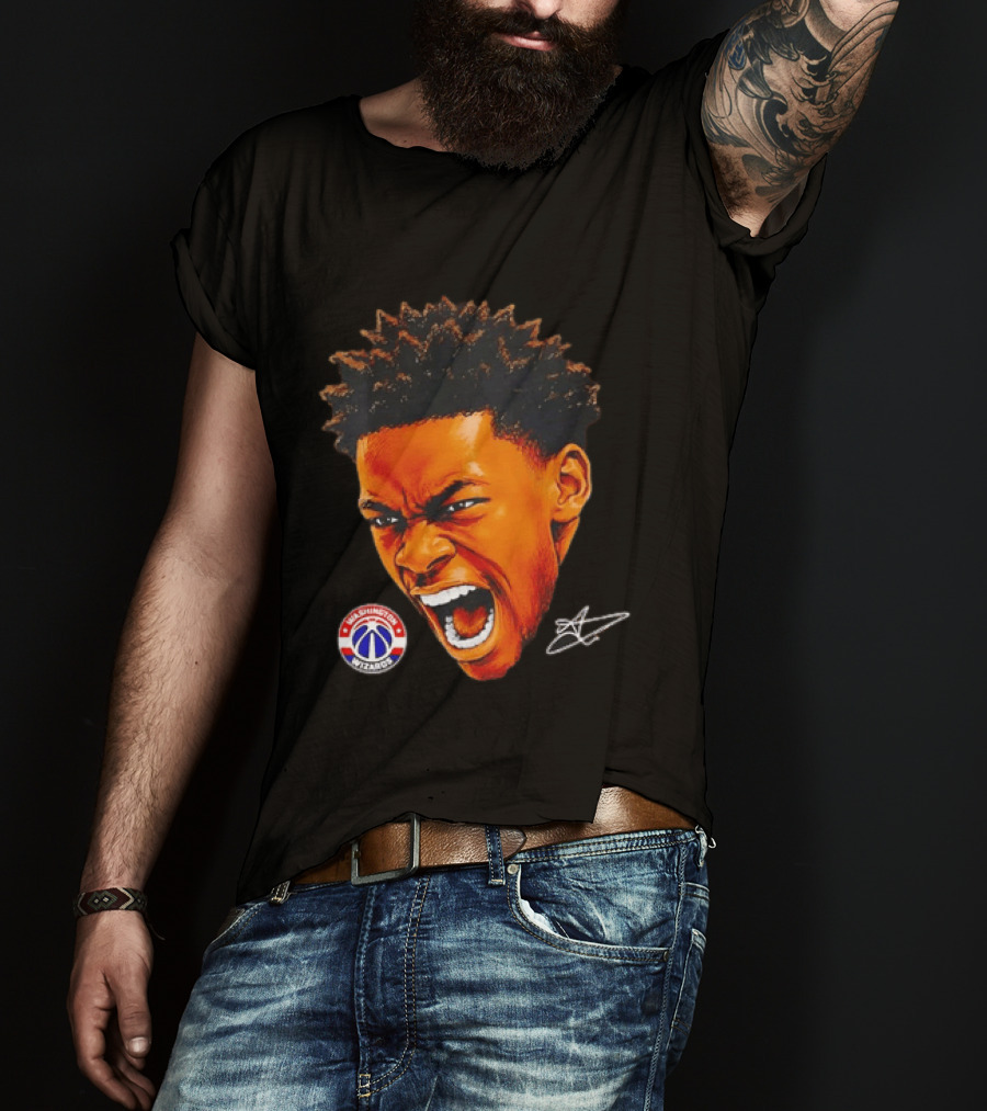 Washington Wizards Player Intense Expression NBA Basketball T-Shirt