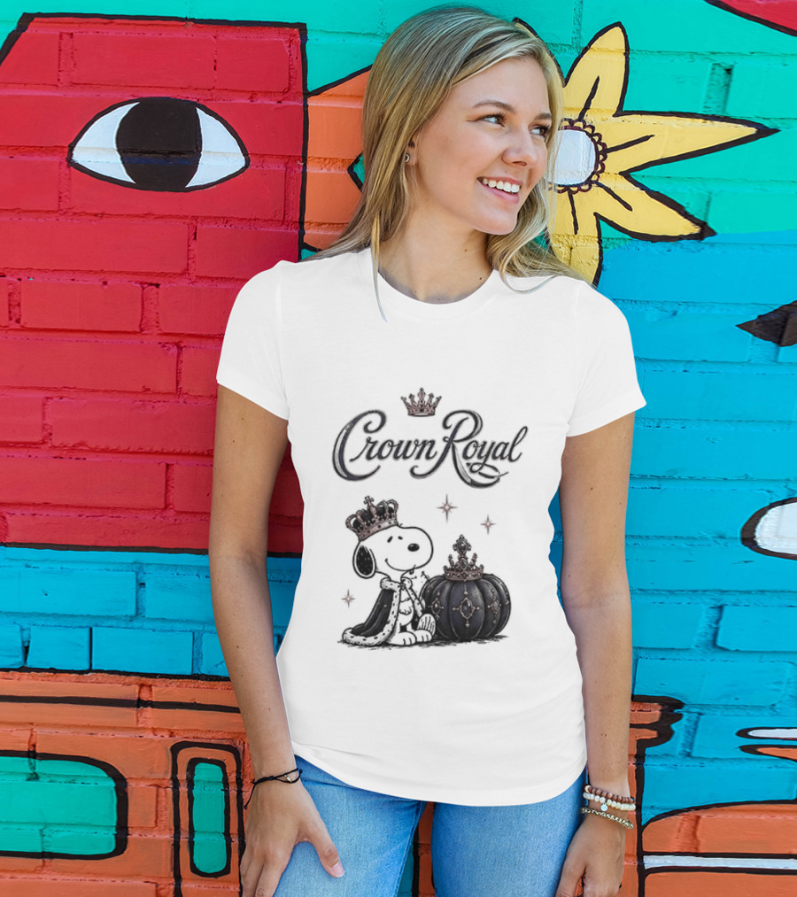 Peanuts Snoopy Crown Royal Boos Only With Crown And Royal T-Shirt