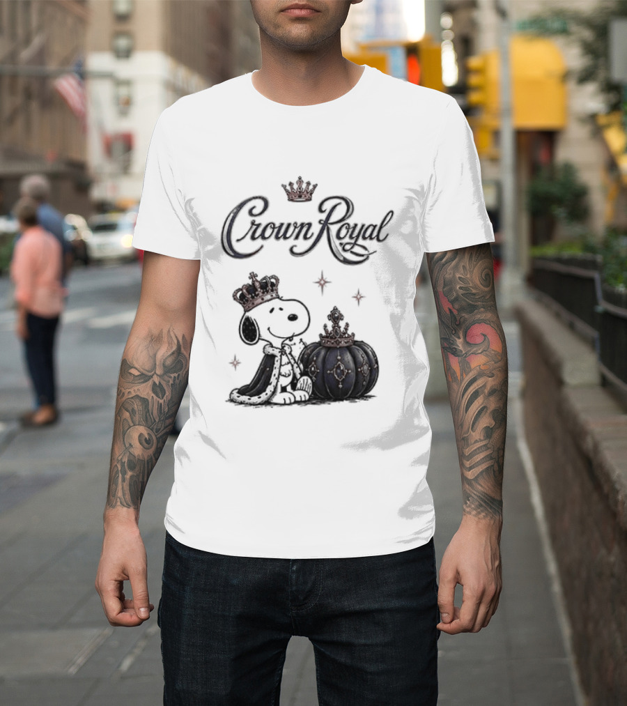Peanuts Snoopy Crown Royal Boos Only With Crown And Royal T-Shirt