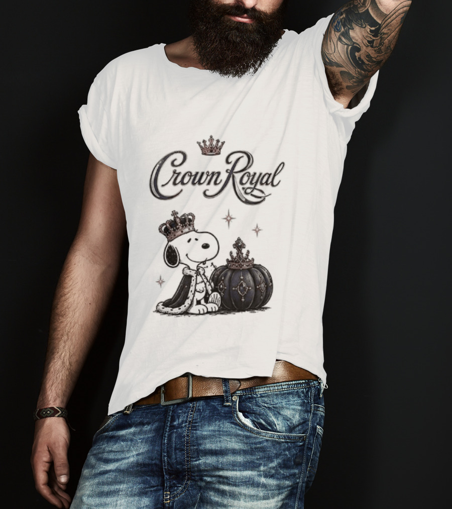 Peanuts Snoopy Crown Royal Boos Only With Crown And Royal T-Shirt