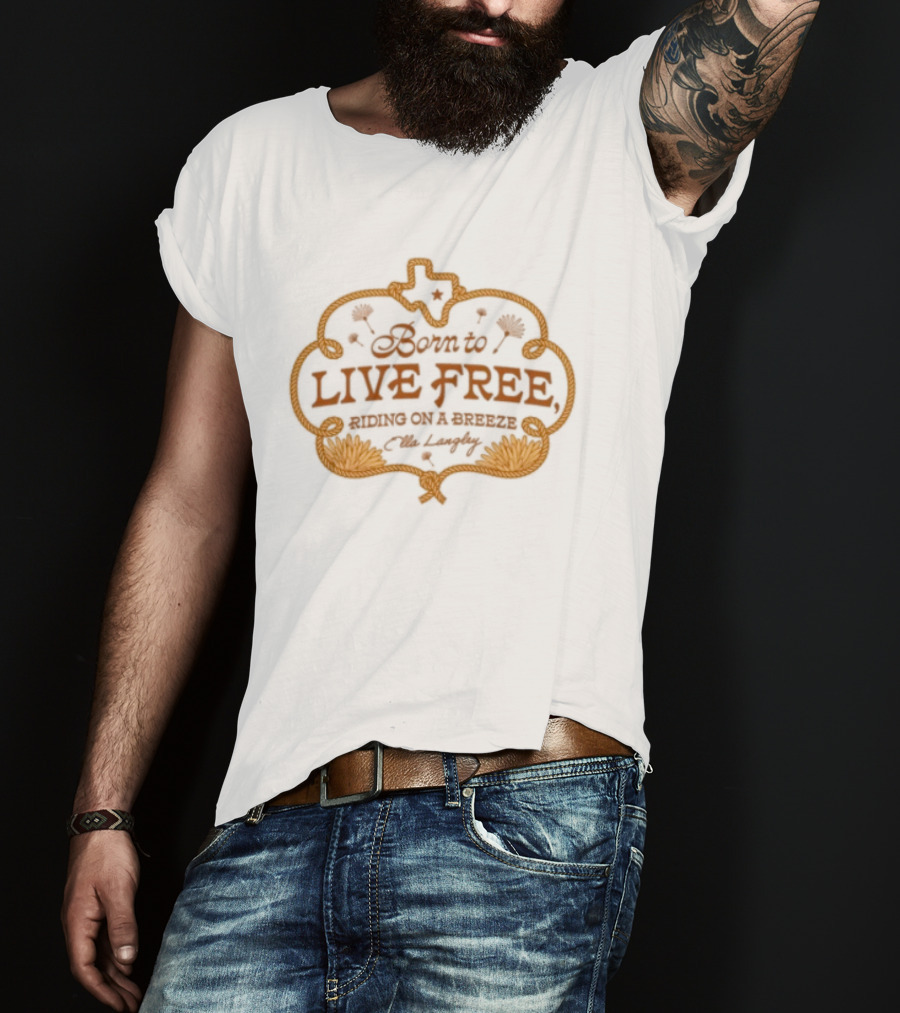 Shiner Texas Born To Live Free Riding On A Breeze 1909 T-Shirt