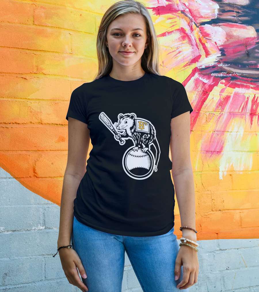 B's Baseball Opossum Batting On Ball T-Shirt