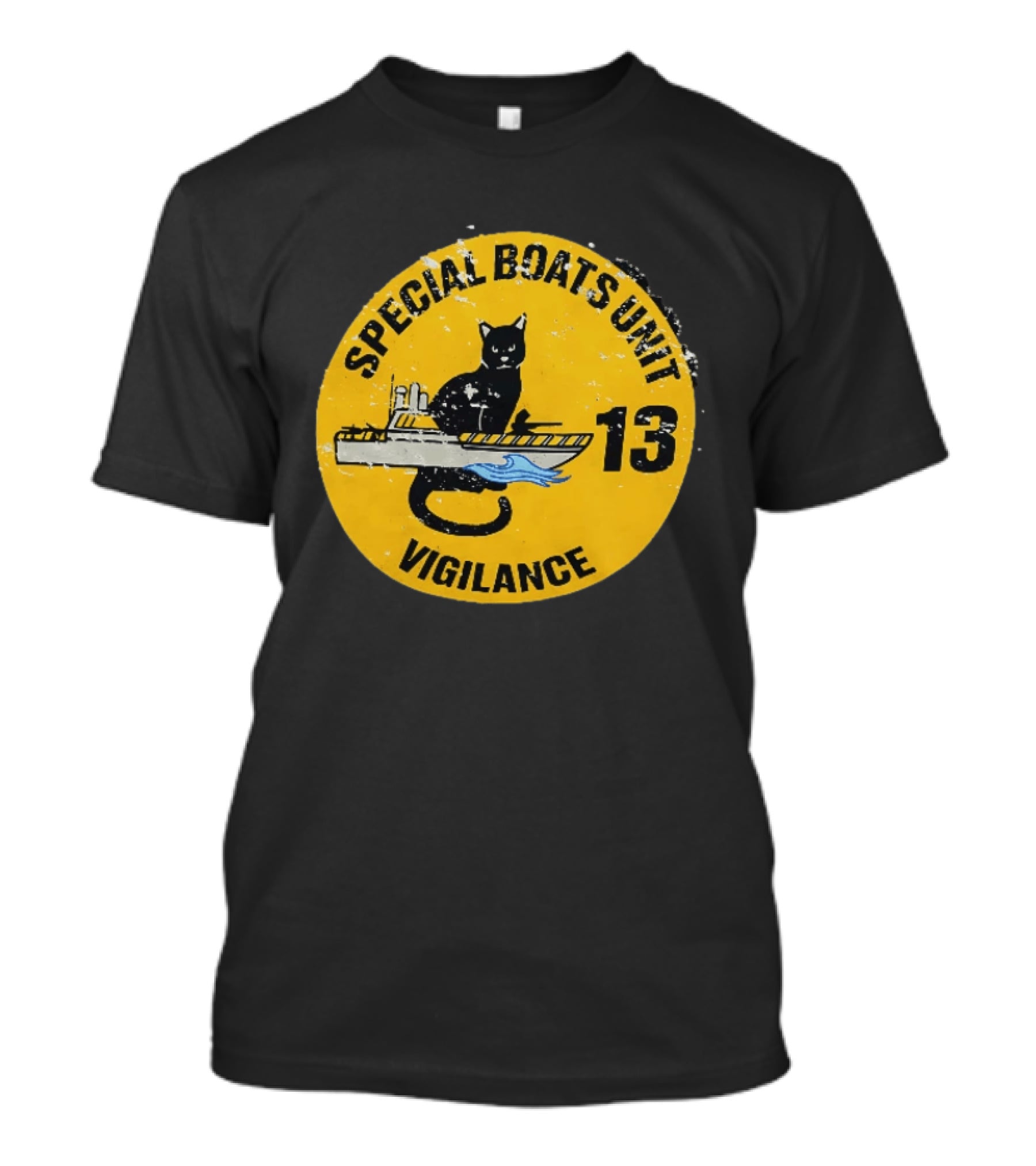 Special Boats Unit 13 Black Cat Vigilance T-Shirt