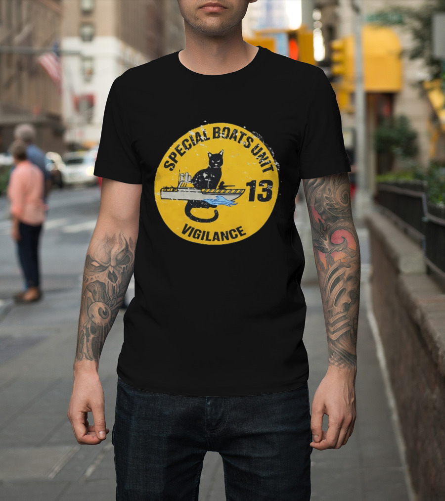 Special Boats Unit 13 Black Cat Vigilance T-Shirt