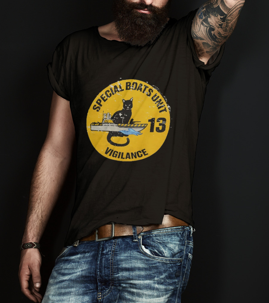 Special Boats Unit 13 Black Cat Vigilance T-Shirt
