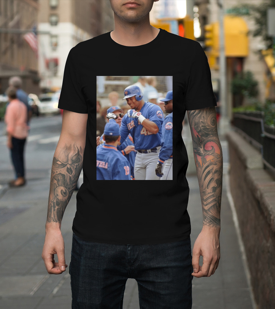 New York Mets Butch Huskey No. 42 MLB Legend T-Shirt