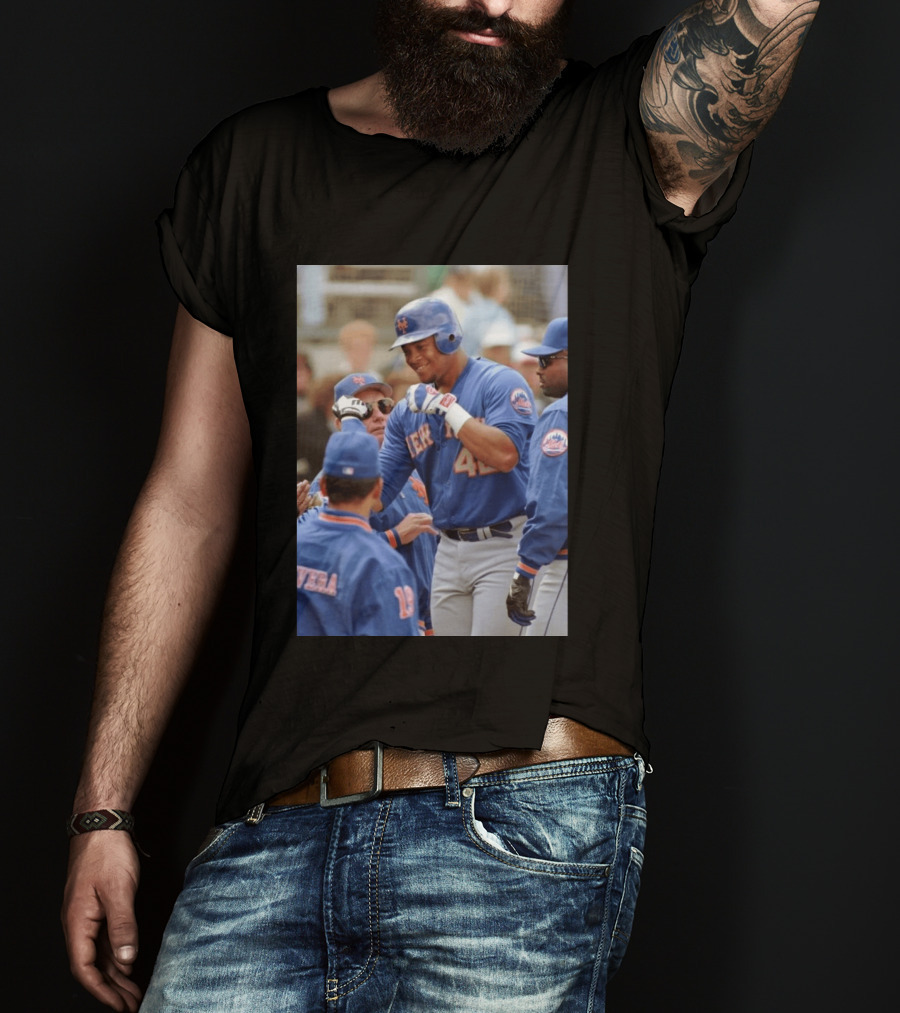 New York Mets Butch Huskey No. 42 MLB Legend T-Shirt