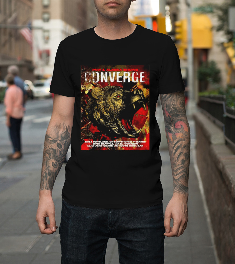PNW Alaska Shows Converge Bear October Portland Seattle Anchorage Tour Dates T-Shirt