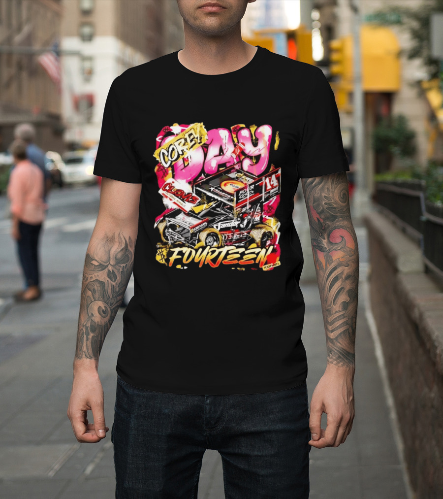 Corey Day Clovis Racing Sprint Car Number 14 Fourteen T-Shirt