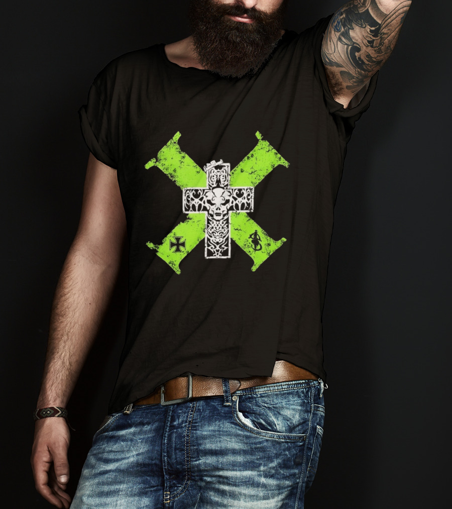 D Generation X Distressed Skull Cross DX WWE Wrestling T-Shirt